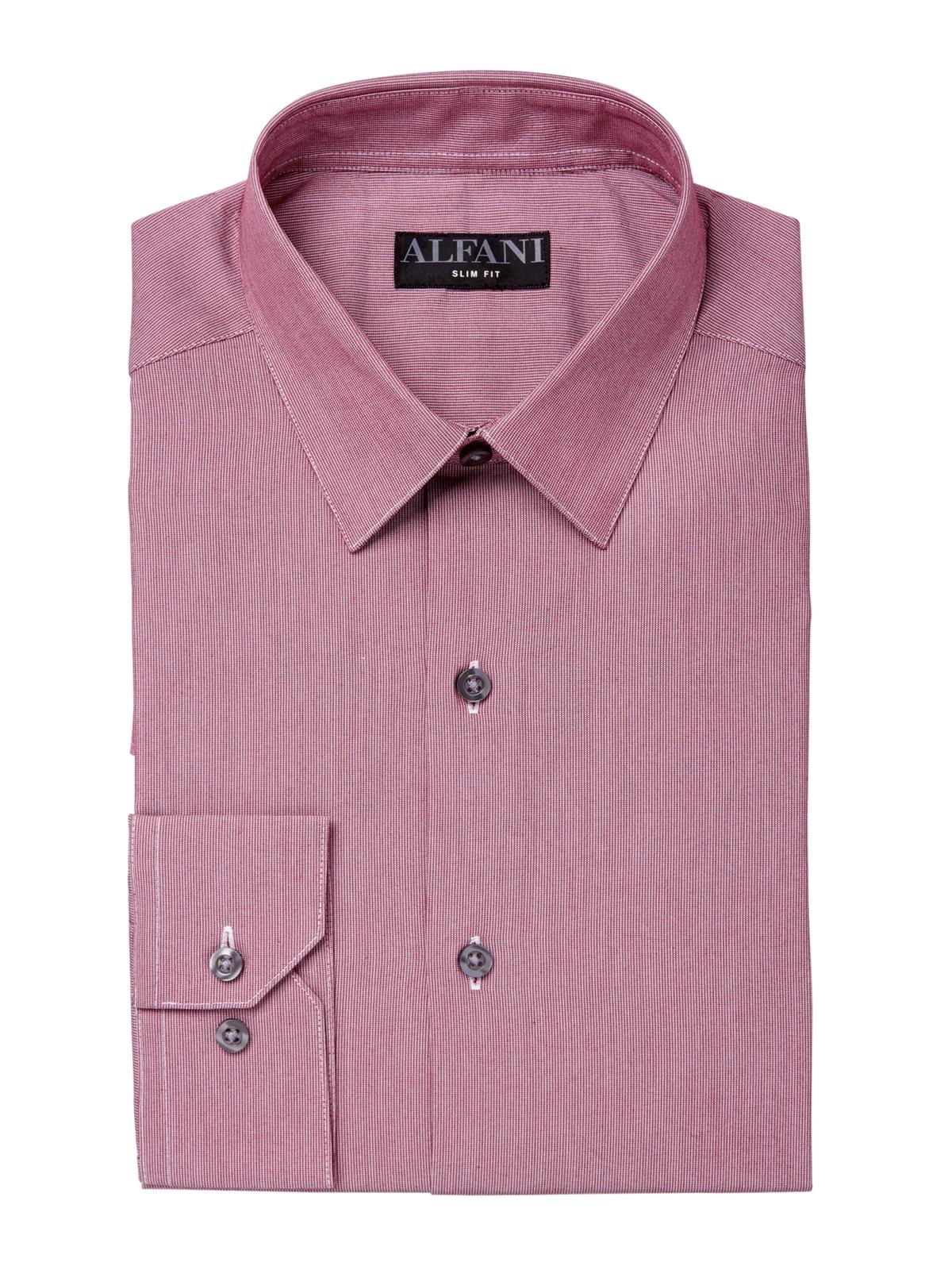 Camisa social masculina Alfani, manga comprida, camisa abotoada, vermelha, tamanho M