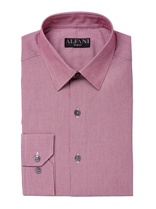 Camisa social masculina Alfani, manga comprida, camisa abotoada, vermelha, tamanho M