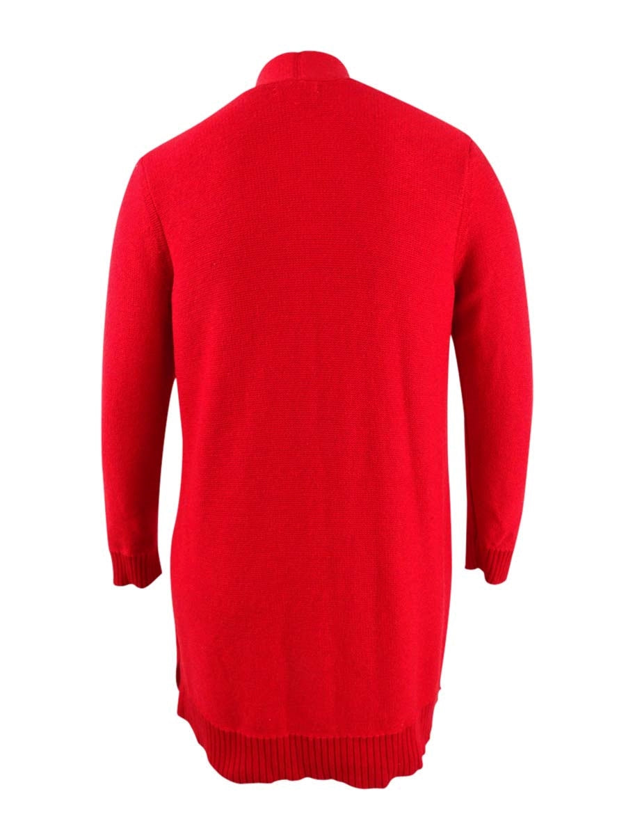 Cardigan feminino patchwork Charter Club vermelho tamanho pequeno grande