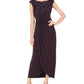 Vestido envelope falso Soutache feminino conectado, roxo, tamanho 8P