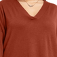 Suéter feminino plus size com decote em V, estilo &amp; co, uva escura, tamanho 1X