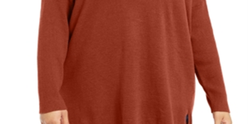 Suéter feminino plus size com decote em V, estilo &amp; co, uva escura, tamanho 1X