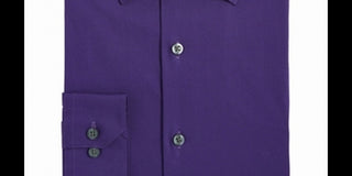 Camisa social masculina Alfani Slim Fit Performance Stretch Easy Care Solid, roxa, tamanho 17,5 x 34 x 35