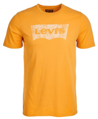 Levi's Men's Batwing Logo Print T Shirt Yellow Size XX-Large