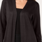 Cardigan Duster Feminino JM Collection Frente Aberta Tamanho Espresso Petite S