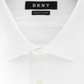 Camisa social masculina DKNY Slim Fit Performance Stretch resistente a rugas e punho francês, branca, tamanho XL