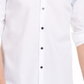 Camisa masculina Alfani com estampa aquarela, tamanho pequeno, branca