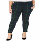 Calça Ralph Lauren Plus Xadrez Jacquard Feminina Preta Tamanho 2XL