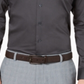 Camisa masculina Alfani Athletic Fit com botões e resistente a rugas, cinza, tamanho M