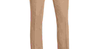 Calça elástica Alfani masculina com frente lisa e ajuste clássico, tamanho 38x30, marrom