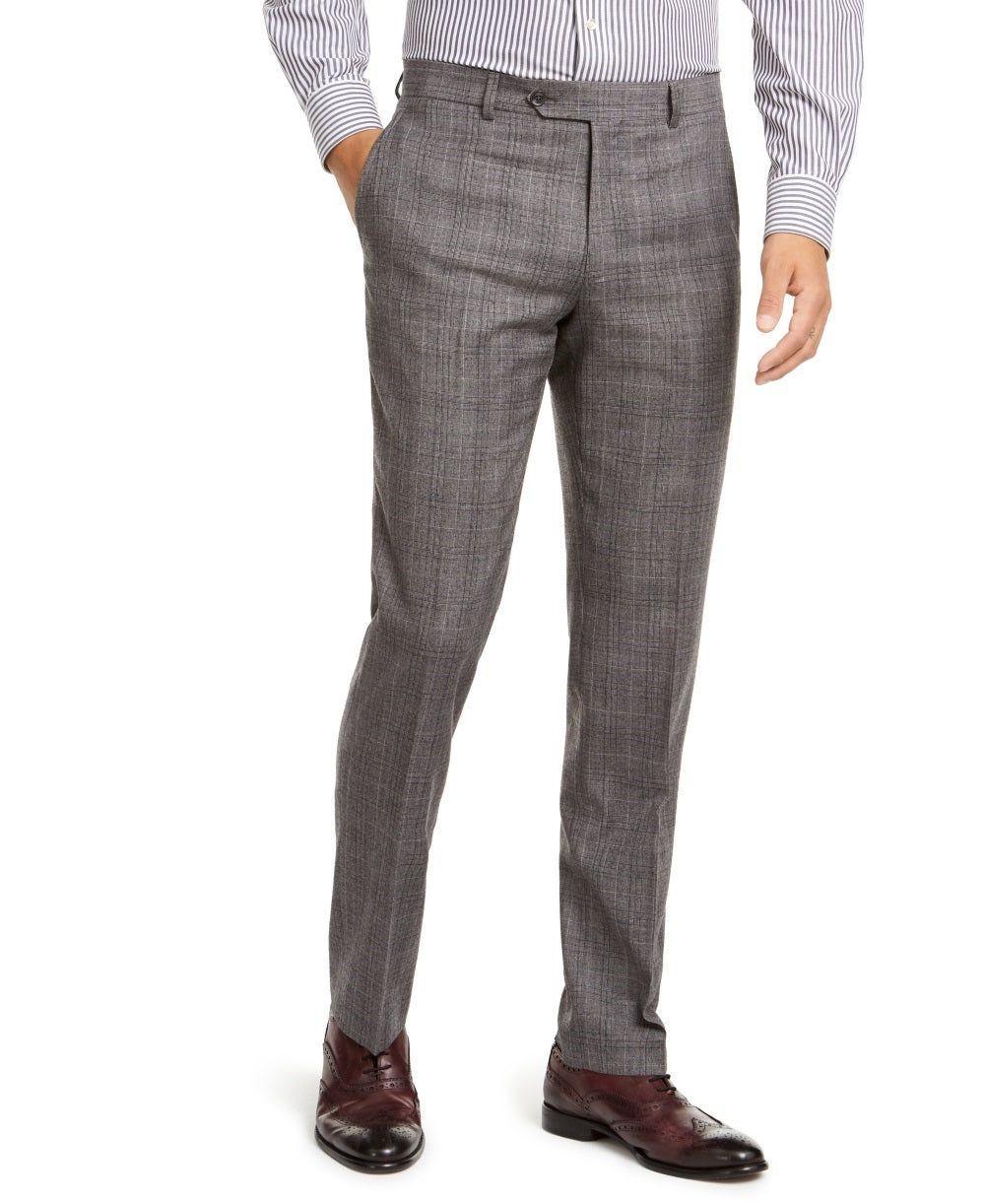 Tommy Hilfiger Masculino Modern Fit Thflex Stretch Xadrez Calça Separada Cinza Tamanho 30X30