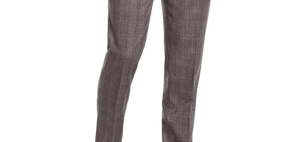 Tommy Hilfiger Masculino Modern Fit Thflex Stretch Xadrez Calça Separada Cinza Tamanho 30X30