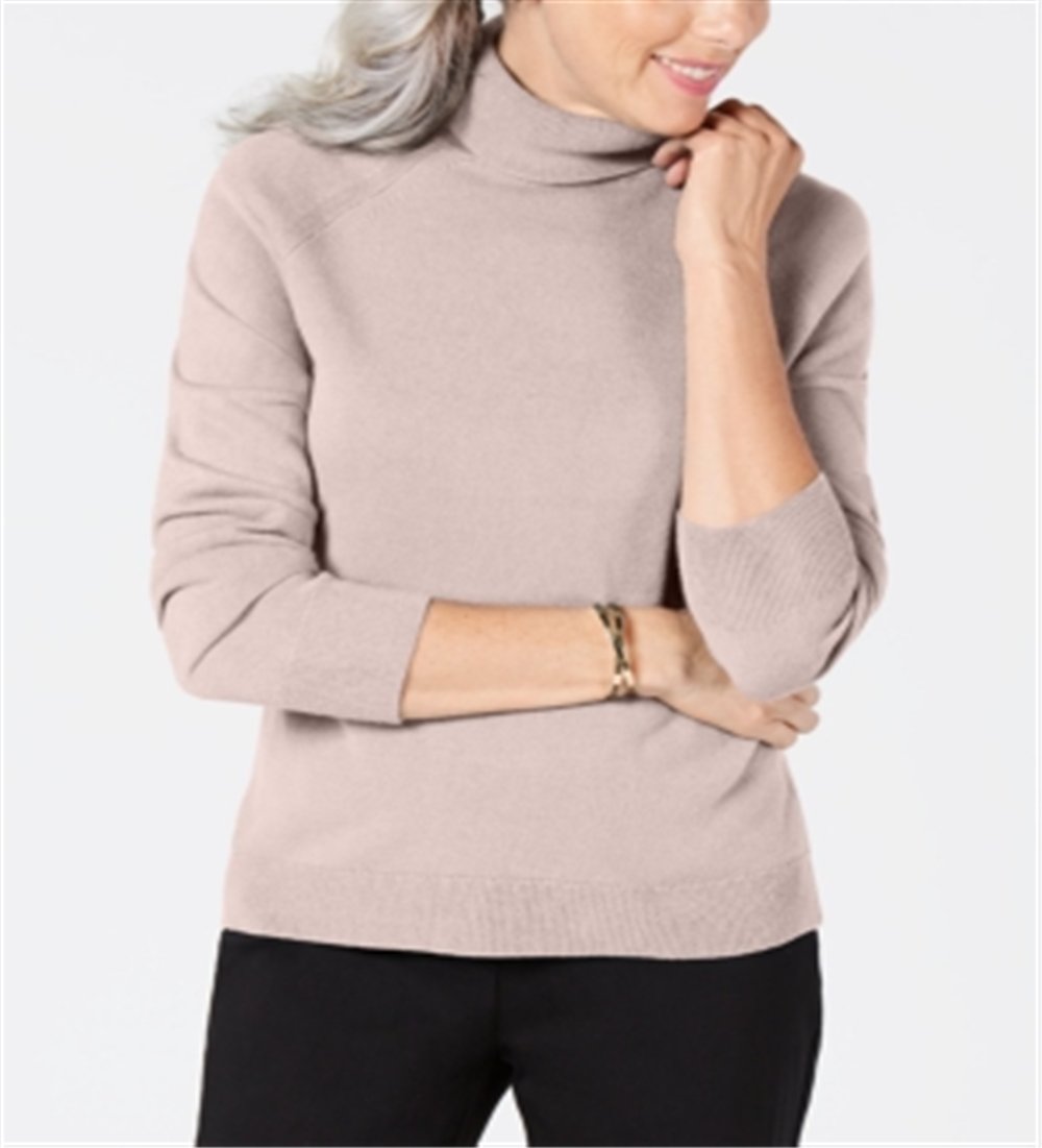 Karen Scott Suéter Feminino Luxsoft Gola Alta Rosa Tamanho Pequeno XL