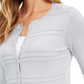 Cardigan feminino texturizado de lurex Charter Club, cinza, tamanho grande