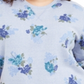 Moletom feminino Karen Scott Plus com estampa de lã azul tamanho 0X