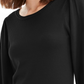 Suéter feminino Maison Jules com manga bufante, preto, tamanho extragrande