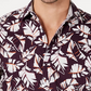 Camisa masculina de linho Adrian com botões e gola, roxa, tamanho extragrande, da INC International Concepts
