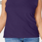 Karen Scott Blusa feminina sem mangas com decote falso, roxa, tamanho pequeno