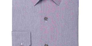 Camisa social masculina Alfani com gola slim fit, roxa, tamanho 15,5 x 34 x 35