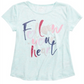 Pijama estampado de coração para meninas Max &amp; Olivia Little &amp; Big, azul, tamanho 10/12