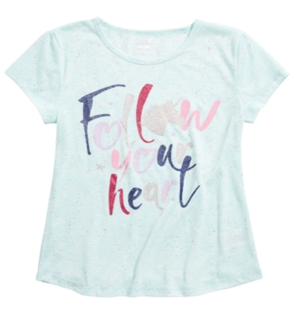 Pijama estampado de coração para meninas Max &amp; Olivia Little &amp; Big, azul, tamanho 10/12