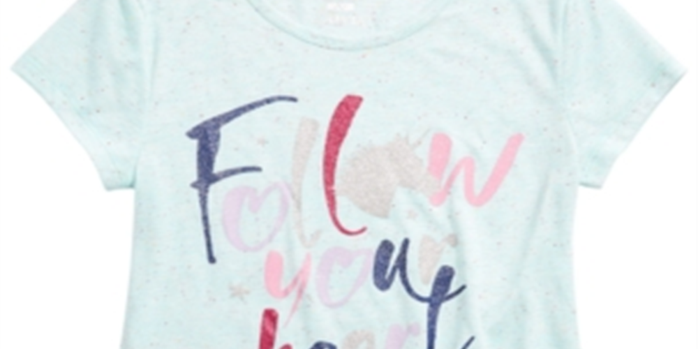 Pijama estampado de coração para meninas Max &amp; Olivia Little &amp; Big, azul, tamanho 10/12