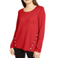 Alfani Women's Hardware SeaPullover Sweater Vermelho Cinza Tamanho Pequeno XL