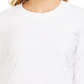 Karen Scott Sport Texturizado Feminino Manga 3/4 Top Branco Tamanho P