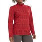 Karen Scott Feminino Fair Isle Estampado Mock Neck Top Vermelho Tamanho Pequeno XL