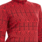Karen Scott Feminino Fair Isle Estampado Mock Neck Top Vermelho Tamanho Pequeno XL