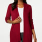 Karen Scott Cardigan Feminino Frente Aberta Vermelho Tamanho X-G