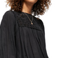 Camiseta unissex de manga comprida e gola redonda Free People, preta, tamanho extragrande