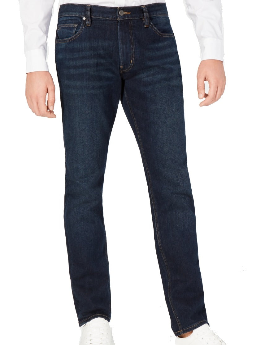 Calça jeans masculina Michael Kors Parker Slim Fit Stretch Azul Tamanho 30X30