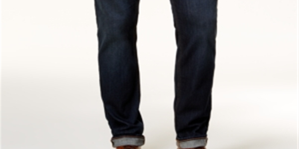 Calça jeans masculina Michael Kors Parker Denim Slim Fit Slim Leg Azul Tamanho 36