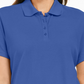 Camisa polo feminina Karen Scott de algodão, azul, tamanho X-S