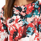 Charter Club Blusa feminina com estampa floral e decote canoa, vermelha, tamanho pequeno