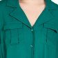 Blusa feminina plus size com amarração frontal, verde, tamanho 1X, da INC International Concepts