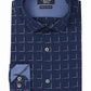Camisa social Quiksilver Heritage Slim Fit com estampa costurada, tamanho azul, 16,5 x 32-33