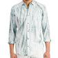 Camisa masculina de manga comprida com botões e estampa tie-dye da INC International Concepts, tamanho pequeno, verde