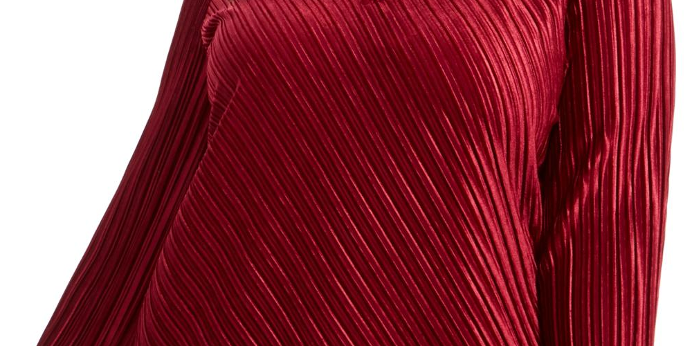 Blusa Alfani Feminina Plus com Decote em V e Canelado, Vermelha, Tamanho 0X