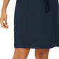 Saia-calça feminina estilo &amp; co, azul, com cordão, em tencel, tamanho médio
