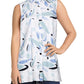 Blusa túnica feminina Alfani com gola abotoada, branca, vários tamanhos, pequena P