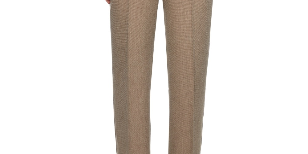 Calça feminina reta Alfred Dunner Boardroom marrom tamanho 24x4,5