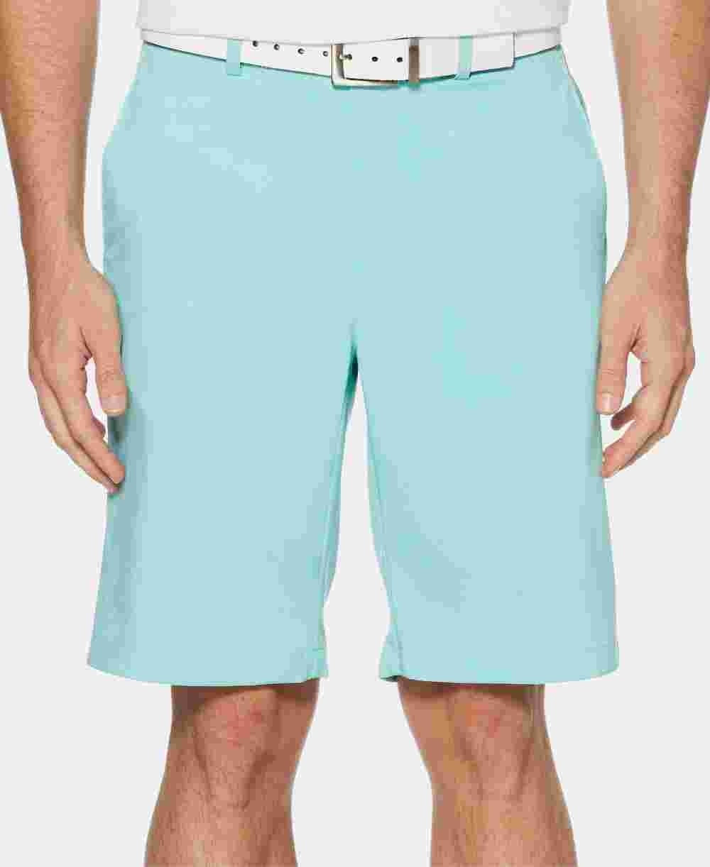 Shorts de performance masculinos PGA Tour Classic Fit Stretch Heather, verde, tamanho 30
