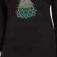 Camiseta feminina Karen Scott de algodão com estampa de Natal, preta, tamanho pequeno