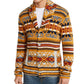 Cardigan Canyon com estampa Midwest da American Rag para homens, laranja, tamanho extragrande