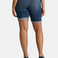 Bermuda jeans feminina Silver Jeans Co Elyse Roll Cuff, azul, tamanho 31x9