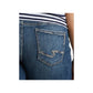 Bermuda jeans feminina Silver Jeans Co Elyse Roll Cuff, azul, tamanho 31x9