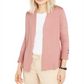 Cardigan feminino Alfani com mangas de encaixe rosa - Clay tamanho pequeno P