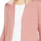 Cardigan feminino Alfani com mangas de encaixe rosa - Clay tamanho pequeno P